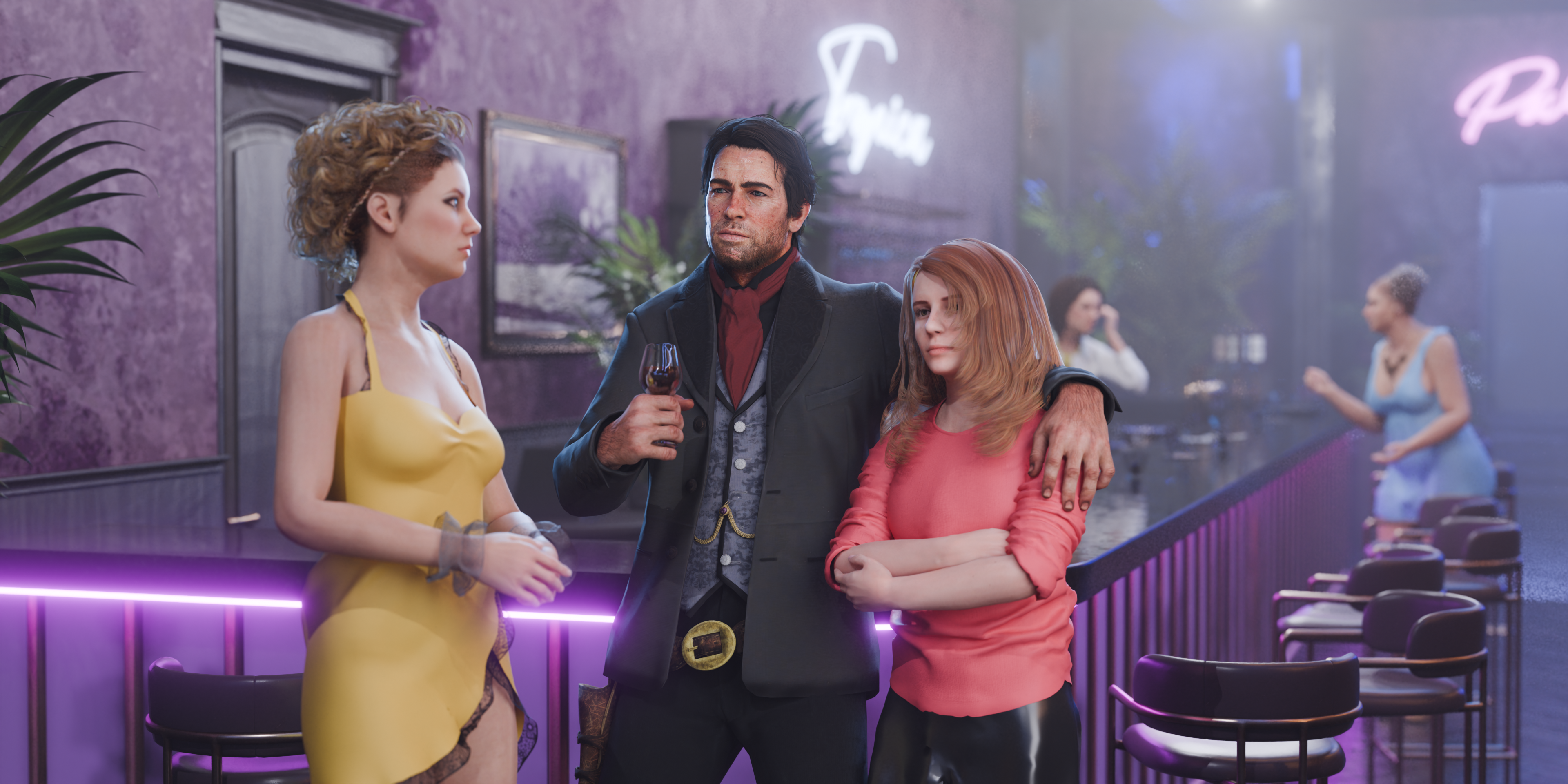 Arthur party character render