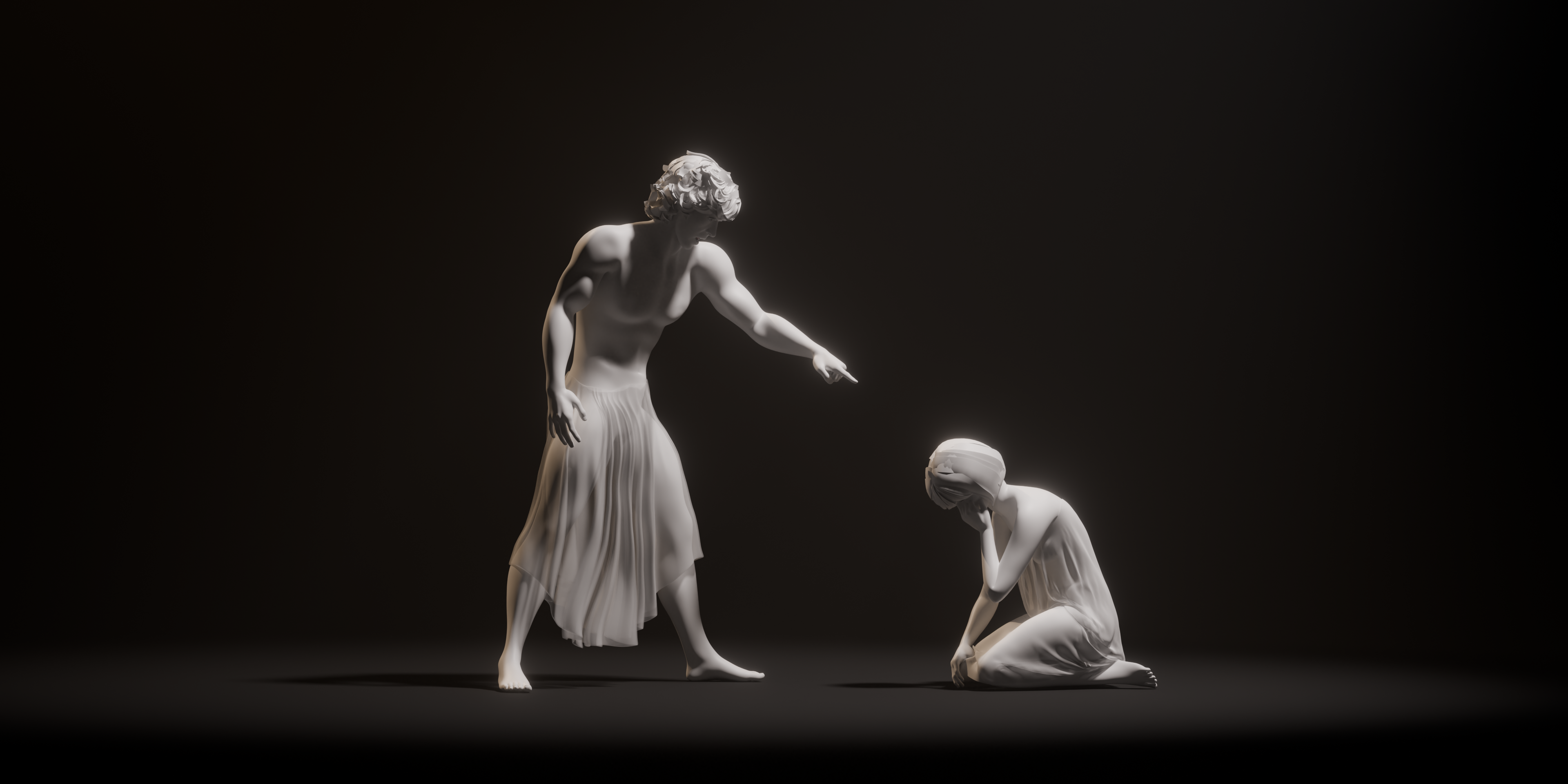 Mannequin character animation render
